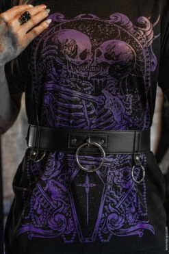 Til Death Do Us Part T-shirt [PURPLE] -Vampirefreaks Sale Store gothic skeleton shirt