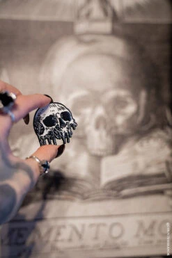 Skull Drip Enamel Pin -Vampirefreaks Sale Store gothic skull pin