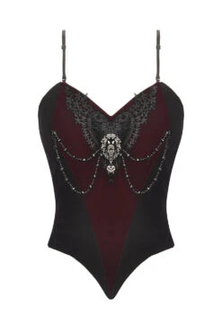 Merlot Lace-Up Corset Top
