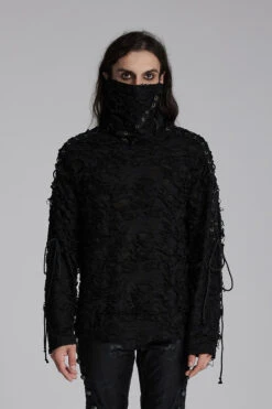 Black Death Tattered Mask Top -Vampirefreaks Sale Store gothic tops 45ccef1f dd1e 48bb 9606 102bf5aa9ecf