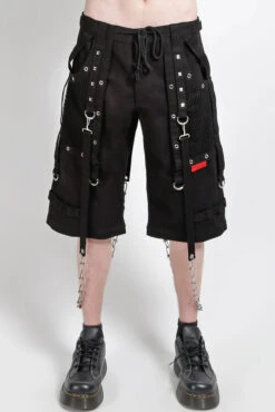 Tripp NYC Symbol Pants [Black/Black] -Vampirefreaks Sale Store gothic tripp shorts