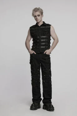 Spineshred Distressed Cargo Pants -Vampirefreaks Sale Store gothic trousers 79d25417 f5d6 4e25 8a8c 324884e6e001