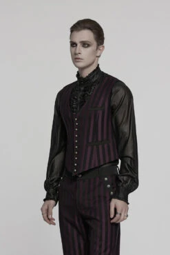 Crimson Manor Striped Waistcoat [Black/Red] -Vampirefreaks Sale Store gothic waistcoat 8e19eb99 bd4c 4984 b962 69c2cb76d707