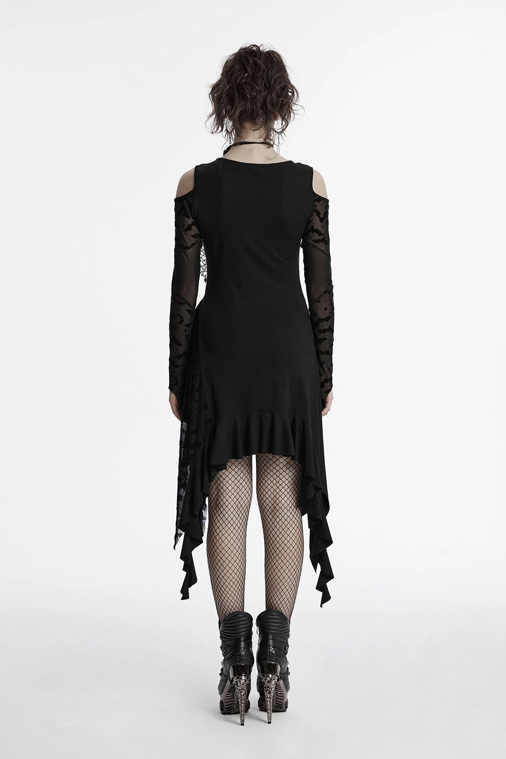 Celestial Cold Shoulder Witchy Hem Dress 6 Celestial Cold Shoulder Witchy Hem Dress - Image 6