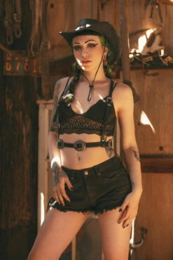 Mojave Poison Western Goth Conch Harness -Vampirefreaks Sale Store gothic womens plus belt