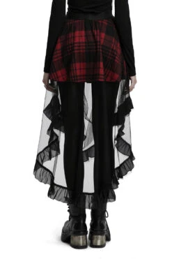 Pixie Dust Plaid Mesh Skirt -Vampirefreaks Sale Store gothow tulle skirt with