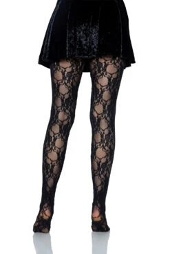LEG AVENUE Grave Lace Stockings -Vampirefreaks Sale Store grave lace stockings socks stockings 512801