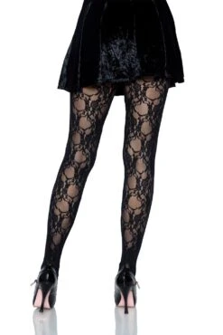 LEG AVENUE Grave Lace Stockings -Vampirefreaks Sale Store grave lace stockings socks stockings 839757