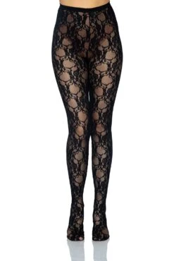 LEG AVENUE Grave Lace Stockings