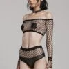 Grave Rave Fishnet Lingerie Set -Vampirefreaks Sale Store grave rave fishnet lingerie set lingerie 759239