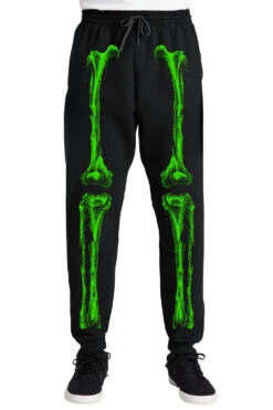 Zombie Rot Skeleton Joggers [Monster Green] -Vampirefreaks Sale Store green skeleton joggers
