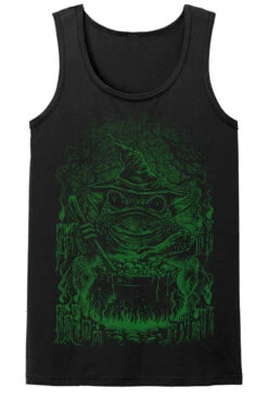Witch Toad T-shirt -Vampirefreaks Sale Store green toad mens tank top front