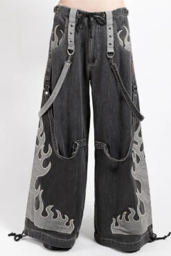Tripp NYC Flame Dark Street Pants [BLACK DENIM]