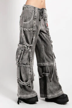 Tripp NYC Denim Power Street Pants [FOG WASH] -Vampirefreaks Sale Store grey wash pants
