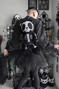 Grumpy Bones Bear Plush Backpack -Vampirefreaks Sale Store grumpy bones bear plush backpack bags wallets 477760