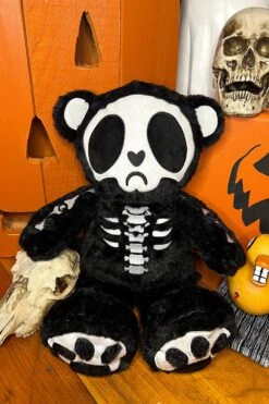 Grumpy Bones Bear Plush Backpack -Vampirefreaks Sale Store grumpy bones bear plush backpack bags wallets 948785