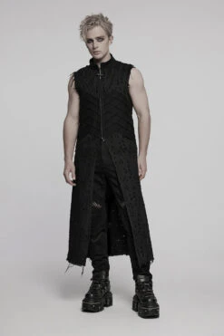 Malware Distressed Trench Coat