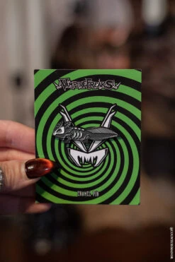 Spooksalotl The Axolotl Enamel Pin