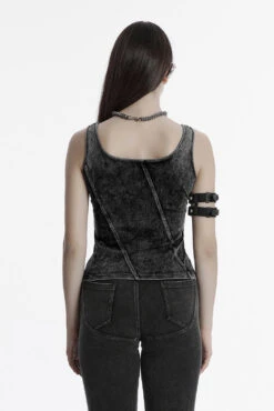 North Star Distressed Tank Top -Vampirefreaks Sale Store grunge goth tank top