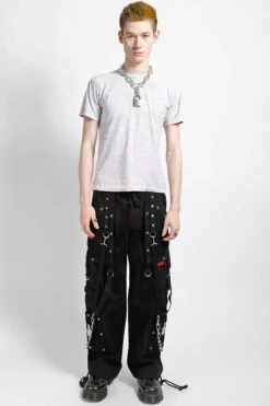 Tripp NYC Symbol Pants [Black/Black] -Vampirefreaks Sale Store grunge goth tripp pants