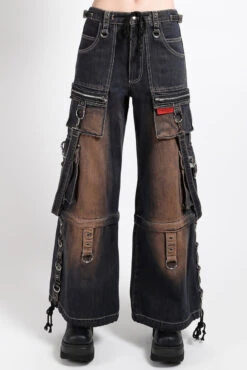 Tripp NYC Zip Lock Pants [Dirty Wash Blue Denim] -Vampirefreaks Sale Store grunge jeans