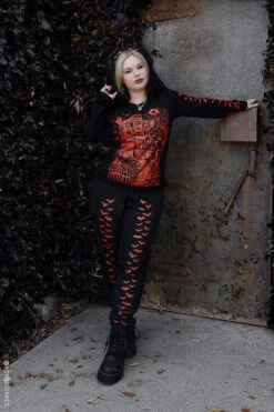 Bat Joggers [PUMPKIN ORANGE] [UNISEX] -Vampirefreaks Sale Store grunge joggers