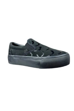 Chill Bat Platform Sneakers [Blackout] -Vampirefreaks Sale Store grunge shoes