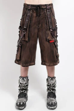 Tripp NYC Jungleland Pants [Black Bleach Steam Wash] -Vampirefreaks Sale Store grunge shorts