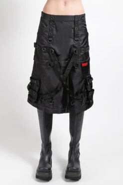 Tripp NYC Zip Off Mega Nylon Skirt -Vampirefreaks Sale Store grunge skirt