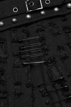 Morose Shredded Safety Pin Mini Skirt -Vampirefreaks Sale Store grunge skirt 7936b066 783e 422b 9efb 5c5c61c43ce3