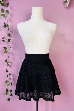 The Morbid Mini Skort [Webs] -Vampirefreaks Sale Store grunge skorts