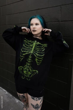 Zombie Rot Skeleton Sweatshirt [Monster Green]