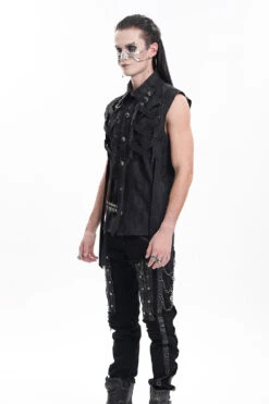 Deathrock Pierced Punk Vest -Vampirefreaks Sale Store grunge vest a4fb0298 7c05 419b bc39 4ce5ca9244d3