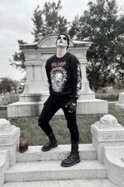 Hail Santa Sweatshirt -Vampirefreaks Sale Store hail santa sweatshirt mens outerwear 259579