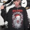 Hail Santa Sweatshirt -Vampirefreaks Sale Store hail santa sweatshirt mens outerwear 295267