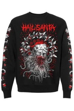 Hail Santa Sweatshirt -Vampirefreaks Sale Store hail santa sweatshirt mens outerwear 534185