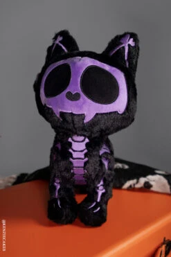 Skelekitty Plush Toy [Purple Bones Limited Edition] -Vampirefreaks Sale Store halloween cat toy