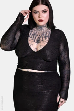 Spinnerette V-Neck Top