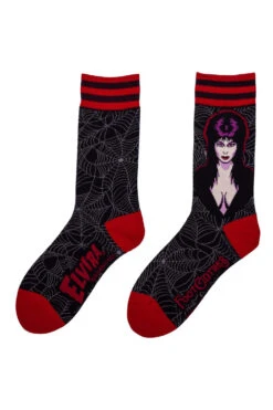 Elvira Mistress Of The Dark Crew Socks -Vampirefreaks Sale Store halloween gothic socks