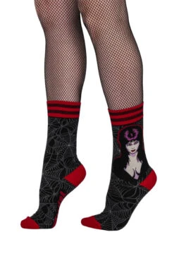 Elvira Mistress Of The Dark Crew Socks