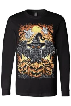 Halloween Owl T-shirt -Vampirefreaks Sale Store halloween owl t shirt graphic t shirt 142708