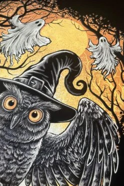 Halloween Owl T-shirt -Vampirefreaks Sale Store halloween owl t shirt graphic t shirt 448591
