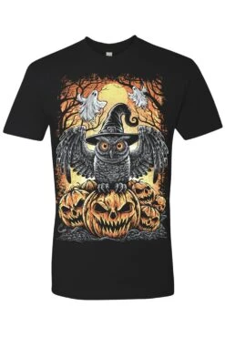 Halloween Owl T-shirt -Vampirefreaks Sale Store halloween owl t shirt graphic t shirt 730819