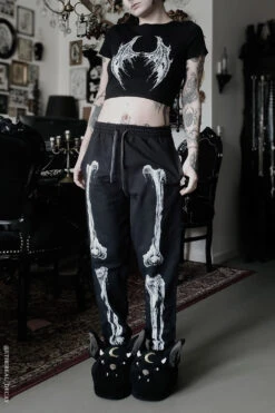 Dead Inside Skeleton Joggers -Vampirefreaks Sale Store halloween pants