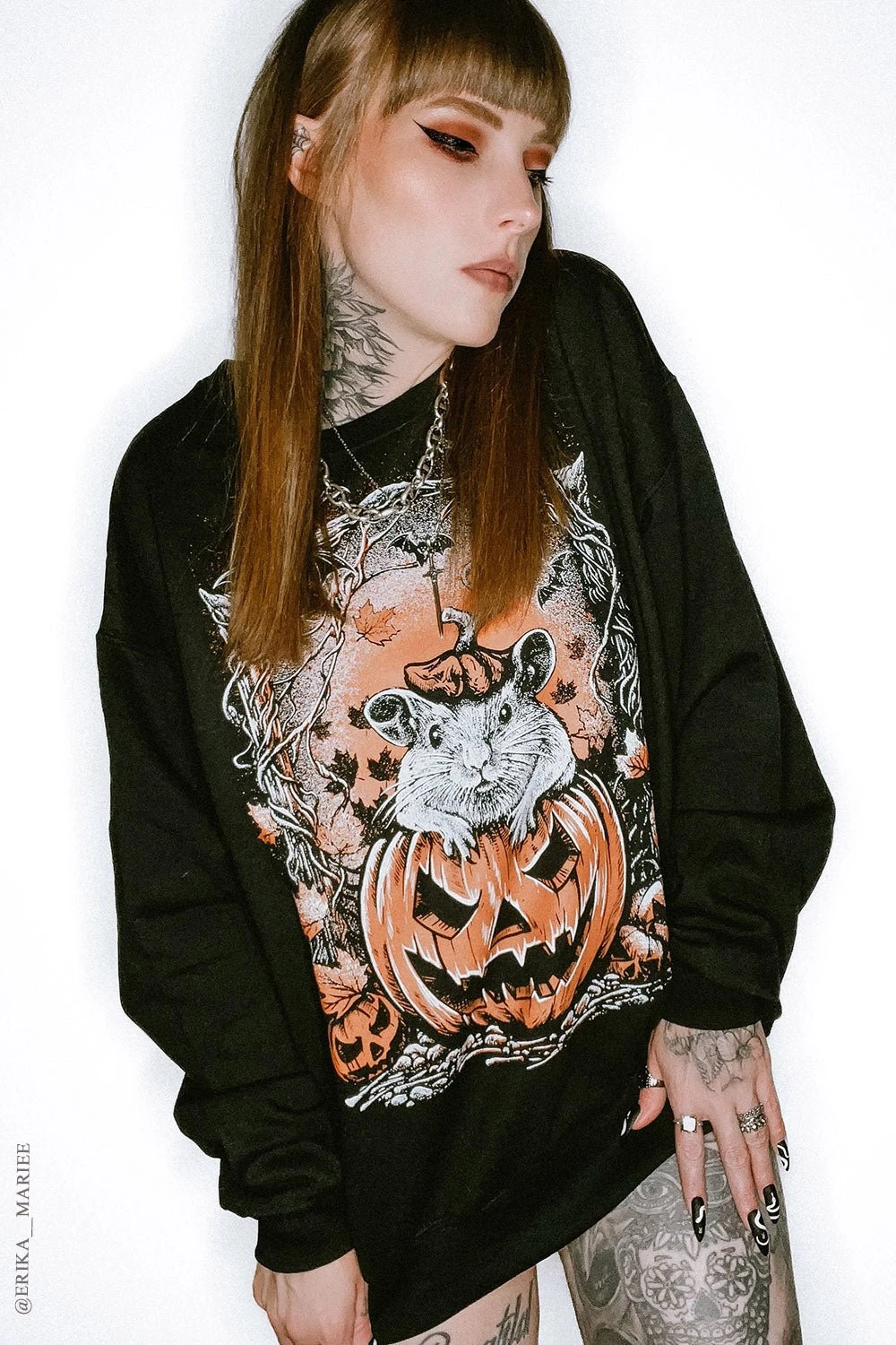 Halloween Rat Sweatshirt 2 Halloween Rat Sweatshirt - Image 2