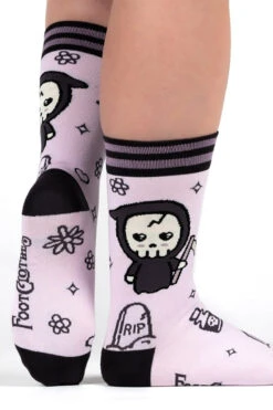 Pastel Goth Grim Reaper Crew Socks -Vampirefreaks Sale Store halloween socks 07766d3f d402 499f ade5 b99dc6f9c460