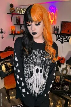 Halloween Town Ghostie T-shirt -Vampirefreaks Sale Store halloween town ghostie t shirt graphic t shirt 272667