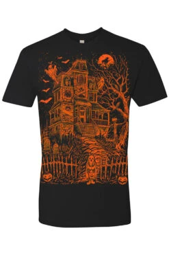 Haunted Mansion T-shirt [PUMPKIN ORANGE] -Vampirefreaks Sale Store halloween tshirt