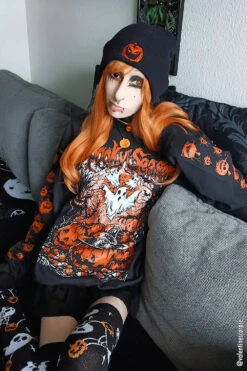 Spooky Season Sweatshirt -Vampirefreaks Sale Store halloween vintage sweater