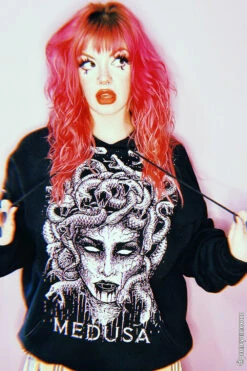 Medusa Hoodie 29 Medusa Hoodie -Vampirefreaks Sale Store hardcore gothic graphic hoodie